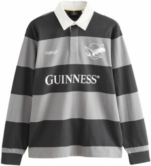 Next Tričko 'Rugby'  sivá / čierna / biela