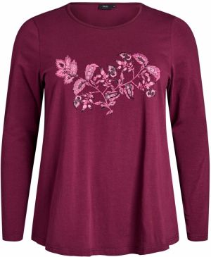 Zizzi Tričká na spanie 'MDana'  ružová / burgundská / čierna