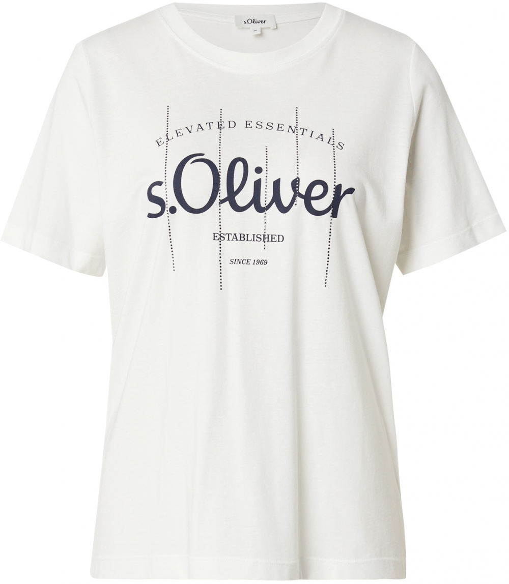 s.Oliver Tričko  čierna / biela