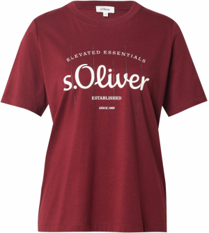 s.Oliver Tričko  svetlobéžová / karmínovo červená