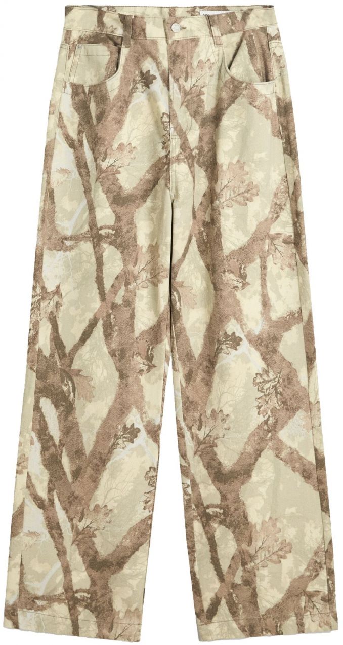 Bershka Džínsy  brokátová / kaki / olivová / pastelovo zelená