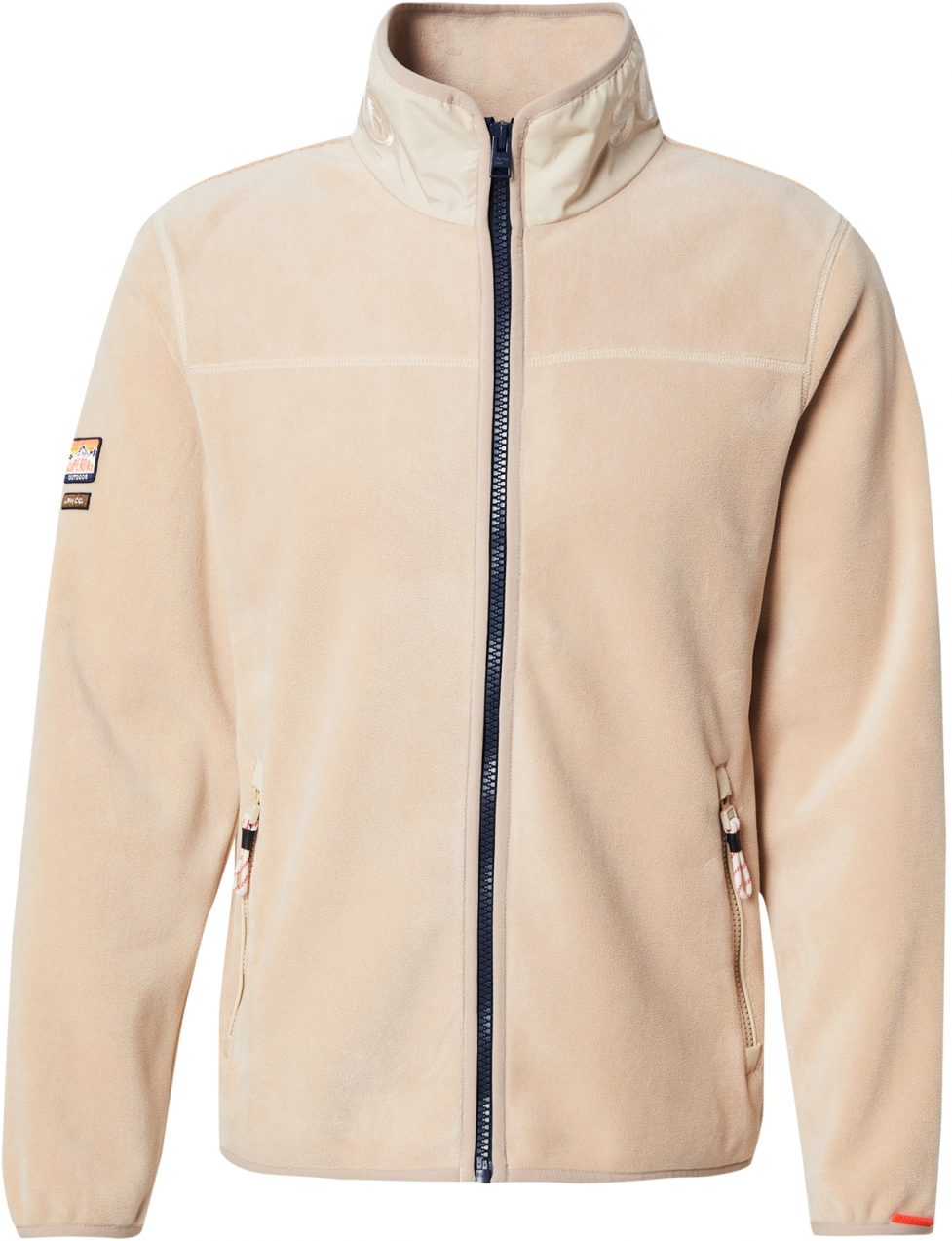 Superdry Flisová bunda  krémová