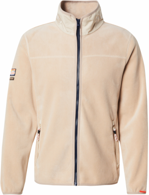 Superdry Flisová bunda  krémová