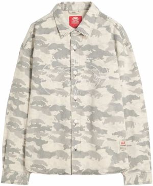 Bershka Prechodná bunda  sivá / sivobéžová
