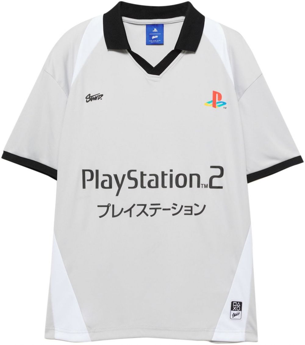 Pull&Bear Tričko 'PLAYSTATION'  svetlosivá / čierna / biela