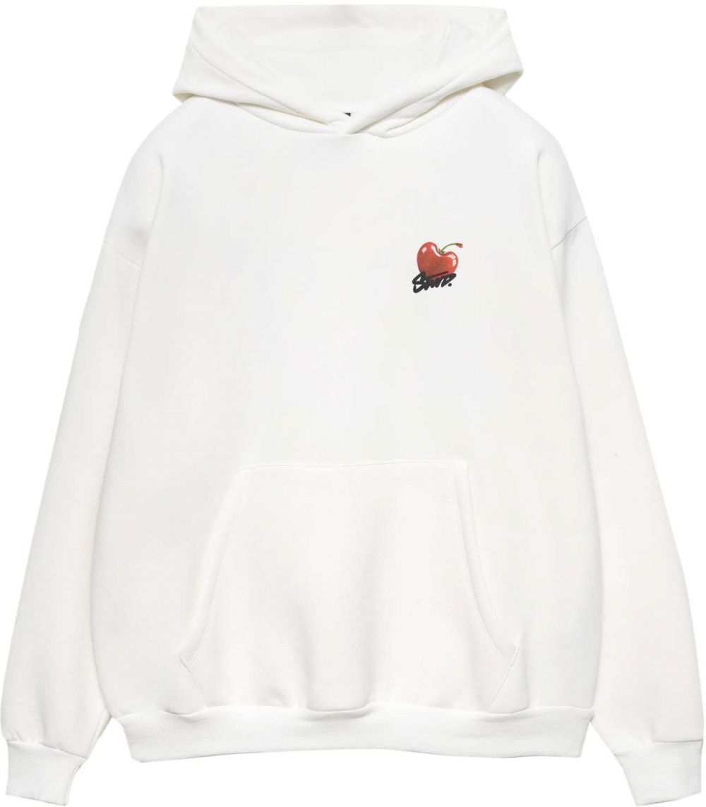 Pull&Bear Mikina 'Cereza STWD'  zelená / červená / čierna / biela