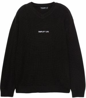 Pull&Bear Sveter  čierna / biela