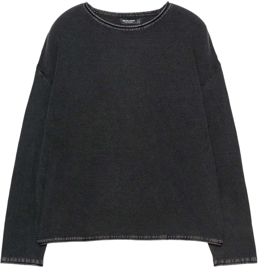 Pull&Bear Sveter  čierna / biela