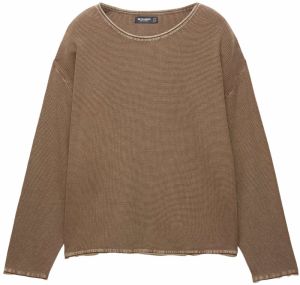 Pull&Bear Sveter  béžová / hnedá