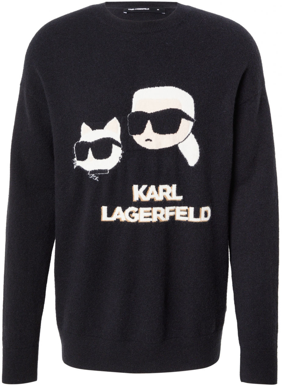 Karl Lagerfeld Sveter  čierna / biela