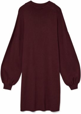 VERO MODA Pletené šaty 'VMNANCY'  vínovo červená