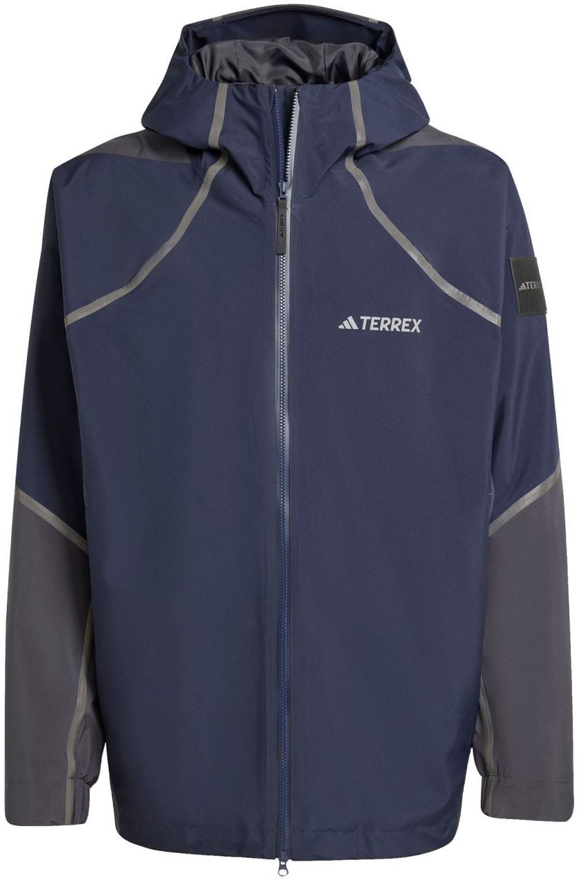 ADIDAS TERREX Outdoorová bunda 'Nat Geo'  námornícka modrá / tmavosivá