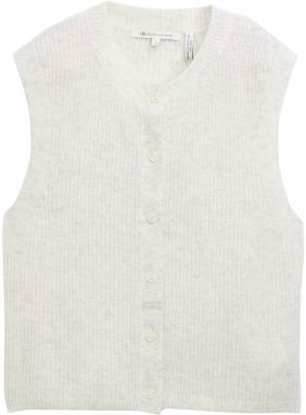 TOM TAILOR DENIM Vesta  biela ako vlna