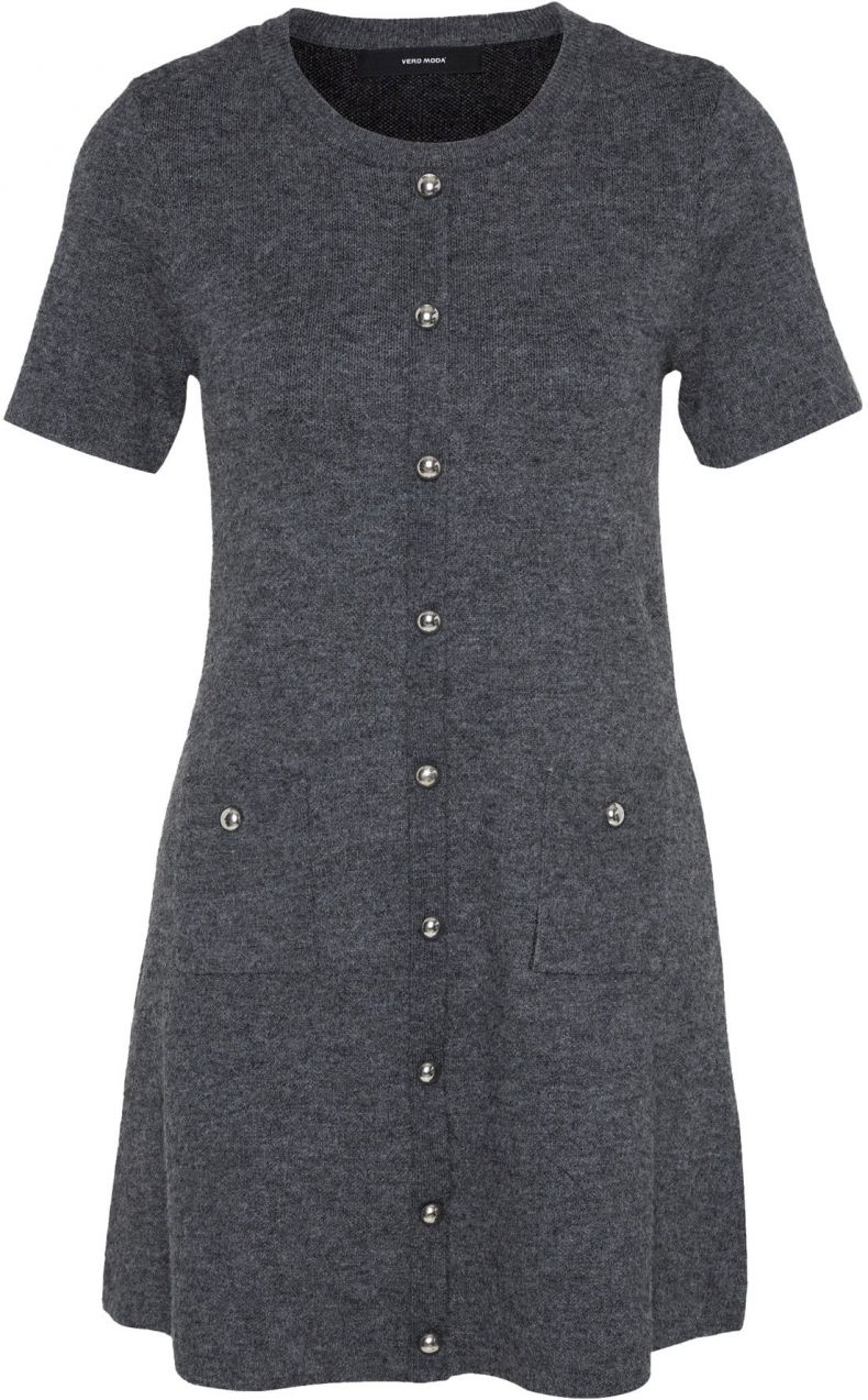 Vero Moda Petite Pletené šaty 'VMJOHANNA'  sivá melírovaná