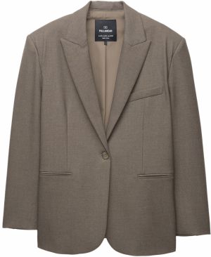 Pull&Bear Blejzer 'Aberturas'  tmavošedá