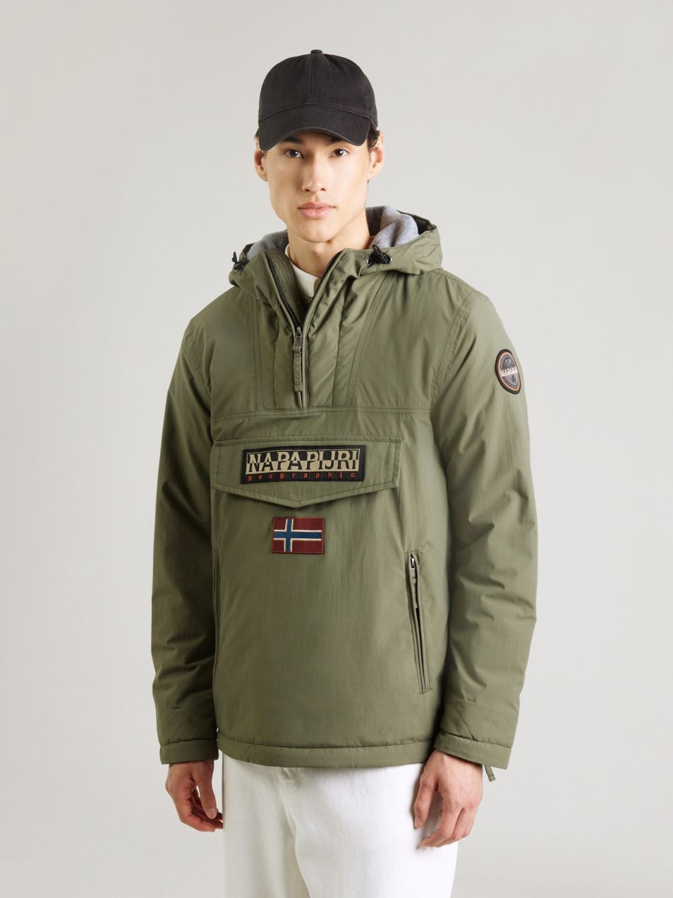 NAPAPIJRI Prechodná bunda 'RAINFOREST'  kaki / olivová / čierna