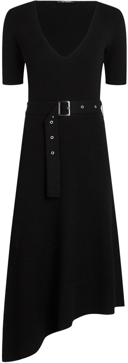 Karl Lagerfeld Pletené šaty  čierna