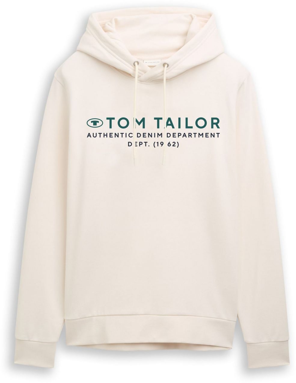 TOM TAILOR Mikina  zelená / čierna / biela ako vlna