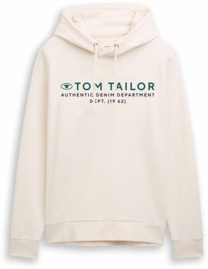 TOM TAILOR Mikina  zelená / čierna / biela ako vlna