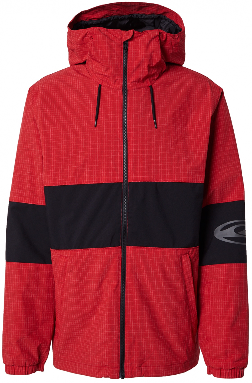 QUIKSILVER Funkčná bunda 'HIGH IN TH HOOD'  sivá / červená / čierna / biela
