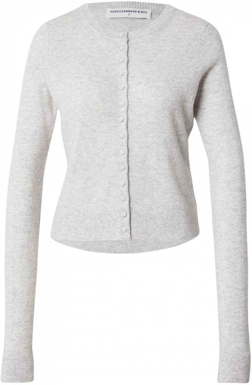 Pure Cashmere NYC Kardigán  sivá melírovaná