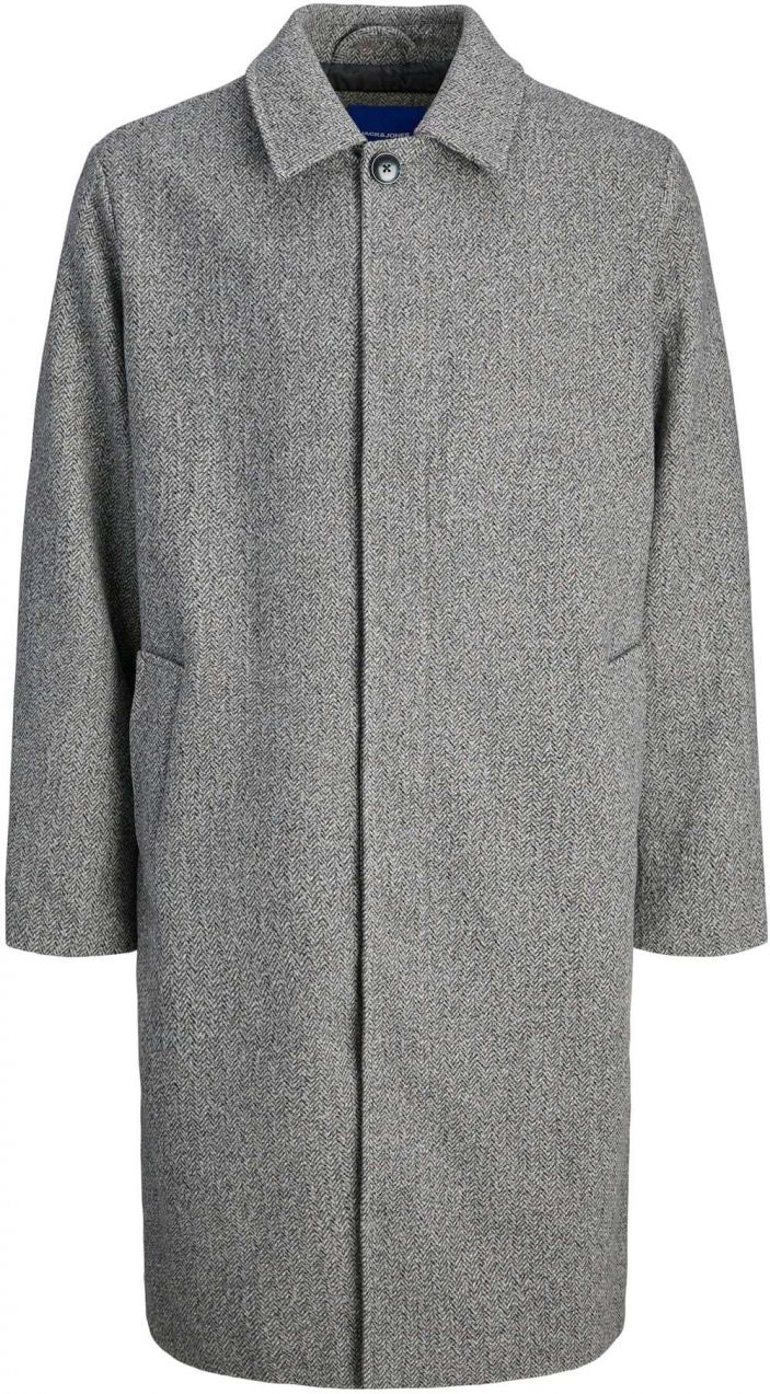 JACK & JONES Prechodný kabát 'JORNorrebro'  čokoládová / sivá melírovaná