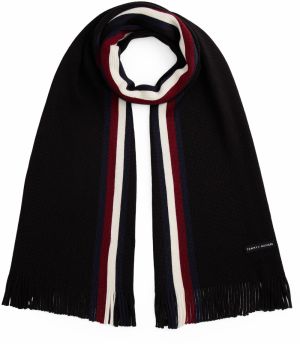 TOMMY HILFIGER Šál 'RACHELLE'  námornícka modrá / tmavočervená / čierna / biela