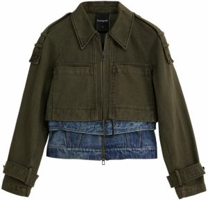 Desigual Prechodná parka  modrá / zelená