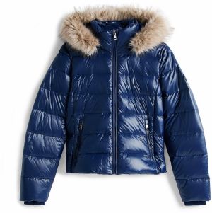 TOMMY HILFIGER Zimná bunda  béžová / námornícka modrá