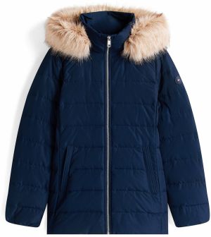 TOMMY HILFIGER Zimná bunda  béžová melírovaná / námornícka modrá