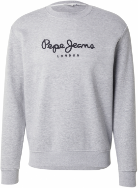 Pepe Jeans Mikina 'MACBETH'  sivá melírovaná / čierna