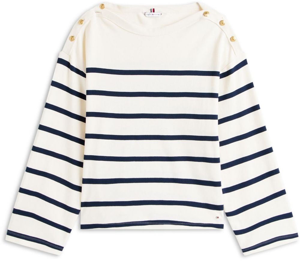 TOMMY HILFIGER Tričko  námornícka modrá / biela ako vlna