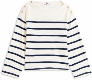 TOMMY HILFIGER Tričko  námornícka modrá / biela ako vlna