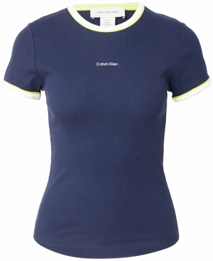 Calvin Klein Jeans Tričko  námornícka modrá / jablková / biela