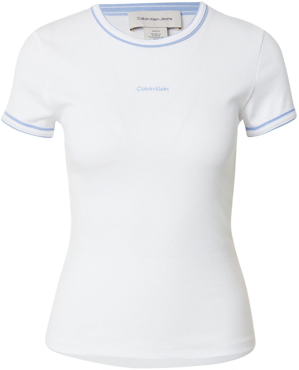 Calvin Klein Jeans Tričko  kráľovská modrá / biela