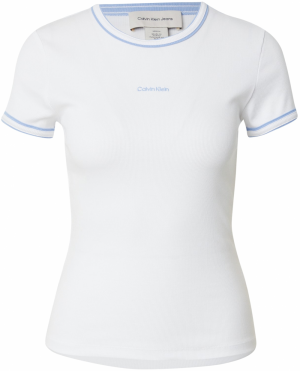 Calvin Klein Jeans Tričko  kráľovská modrá / biela