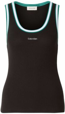 Calvin Klein Jeans Top  smaragdová / čierna / biela