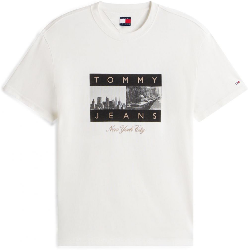 Tommy Jeans Tričko  nebielená / tmavosivá / čierna