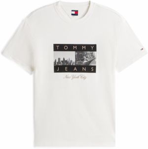 Tommy Jeans Tričko  nebielená / tmavosivá / čierna