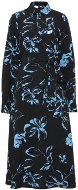 Vero Moda Tall Košeľové šaty 'VMJOSS LILA'  kráľovská modrá / čierna