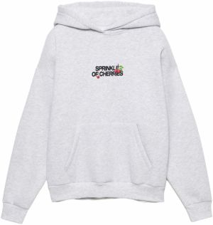 Pull&Bear Mikina  sivá / zelená / červená / čierna