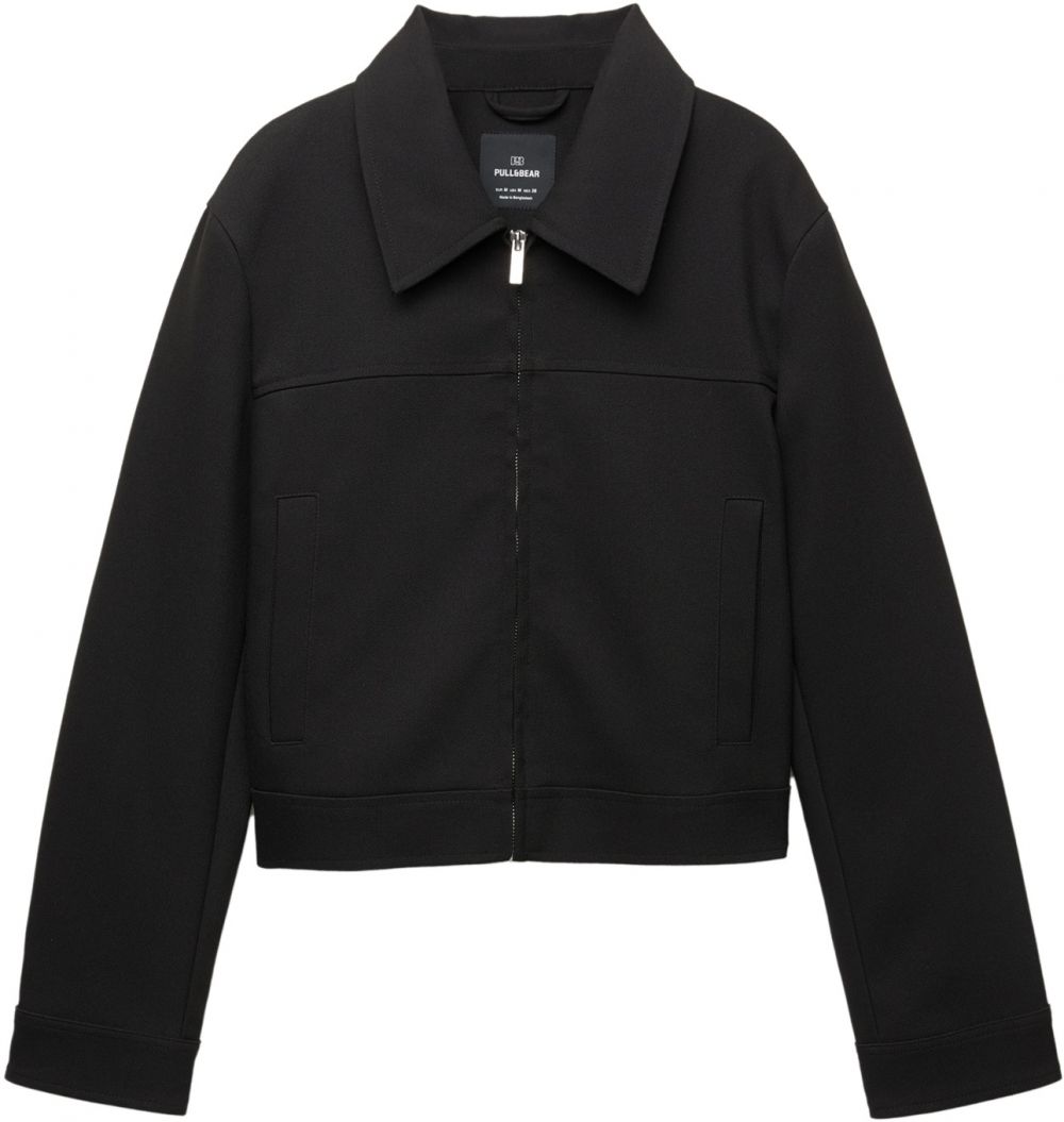 Pull&Bear Prechodná bunda  čierna