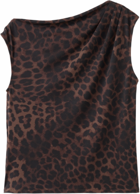 MANGO Top 'CAROLE'  hnedá / čierna