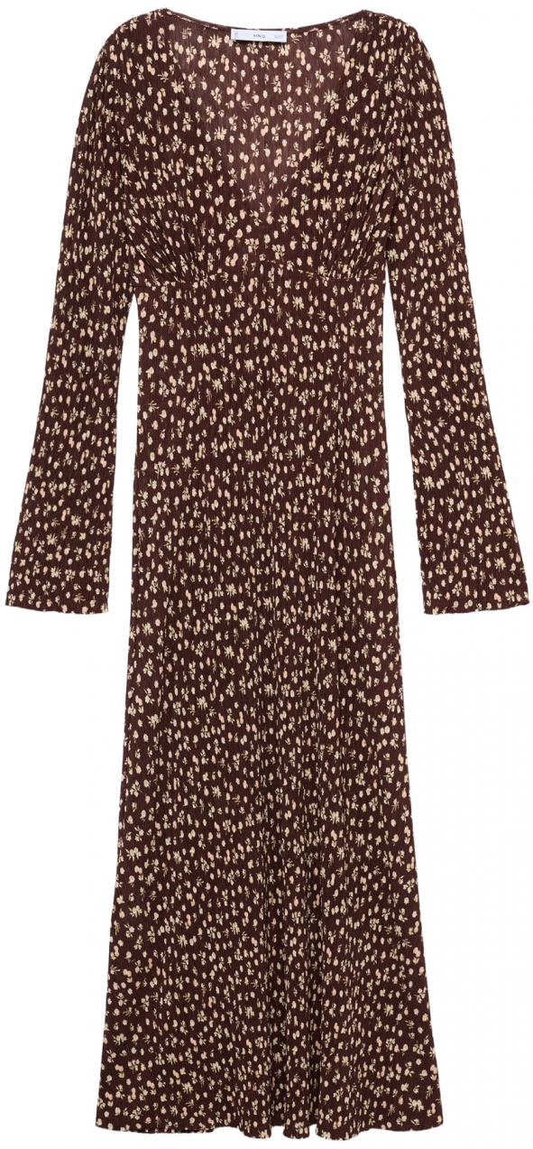 MANGO Šaty 'POME'  hnedá / tmavohnedá