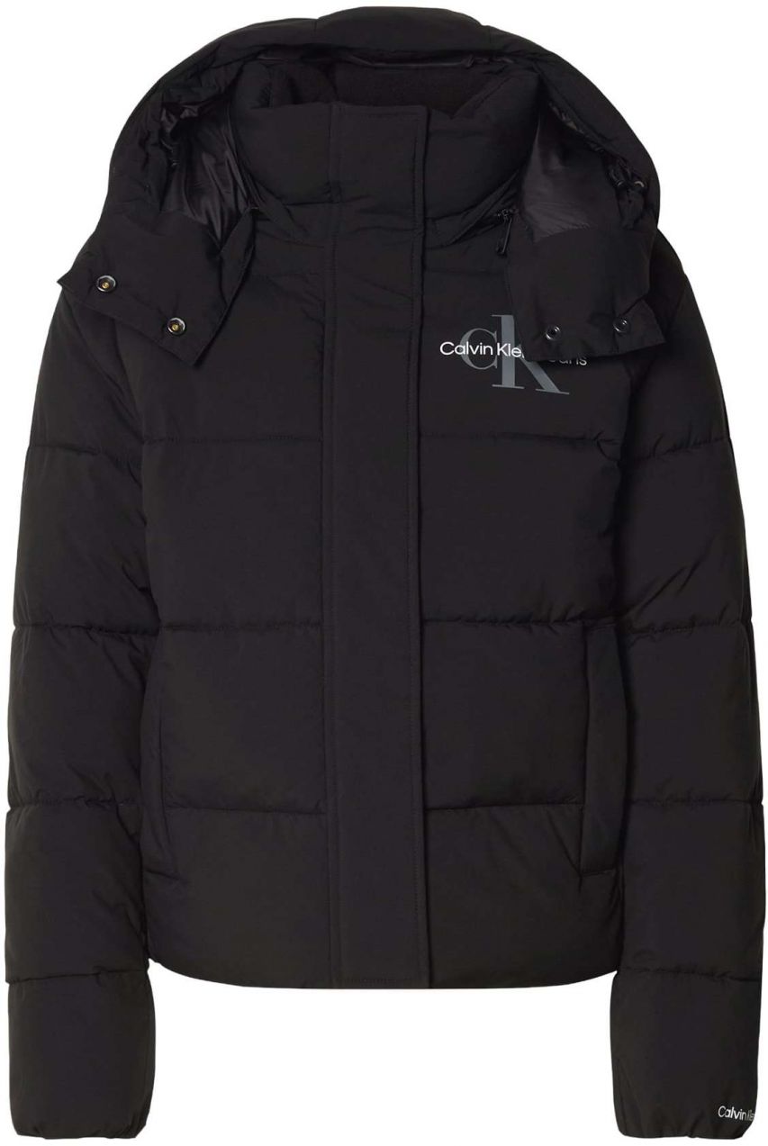 Calvin Klein Jeans Zimná bunda  sivá / čierna / biela