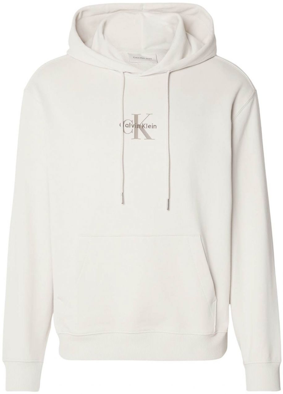 Calvin Klein Jeans Mikina  svetlohnedá / prírodná biela