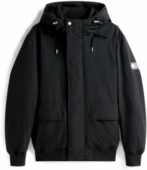 Tommy Jeans Prechodná bunda  sivá / svetlosivá / čierna