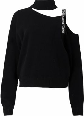 KARL LAGERFELD JEANS Sveter  svetlosivá / čierna