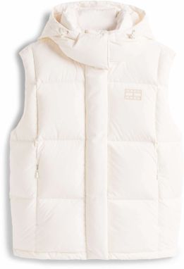 Tommy Jeans Vesta 'ALASKA GRID'  prírodná biela