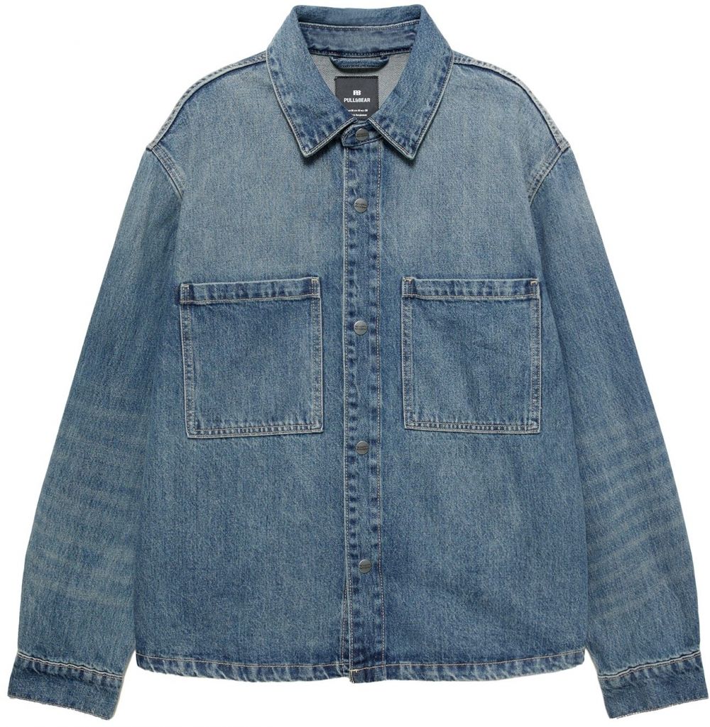 Pull&Bear Košeľa  modrá denim